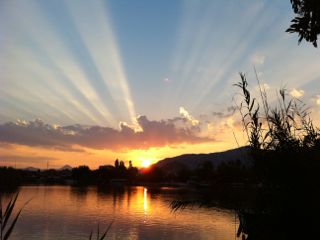 Sunrise over river in Dalyan