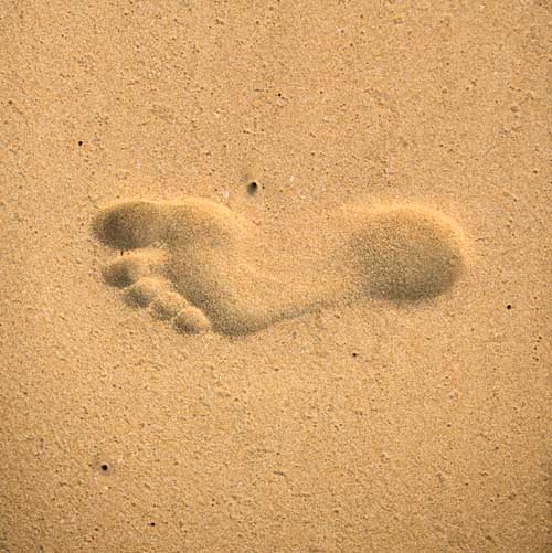 footprint in the sand